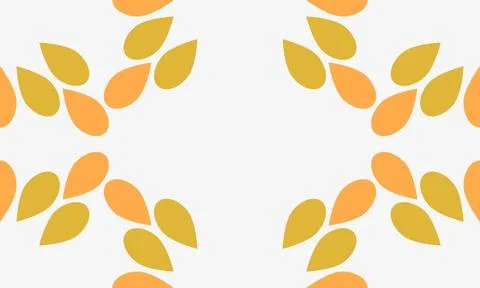 Leaves on a white background with space for text. Stock Illustration