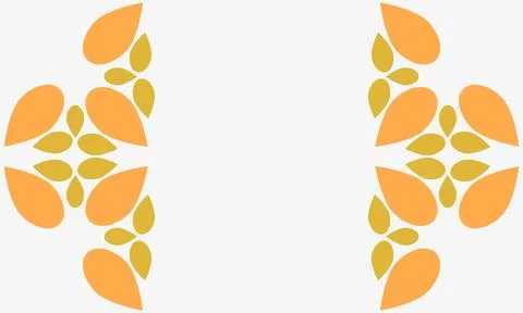 Leaves on a white background with space for text. Stock Illustration