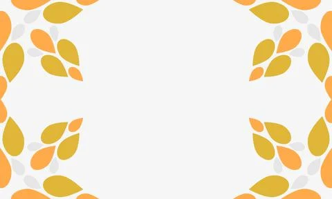 Leaves on a white background with space for text. Stock Illustration