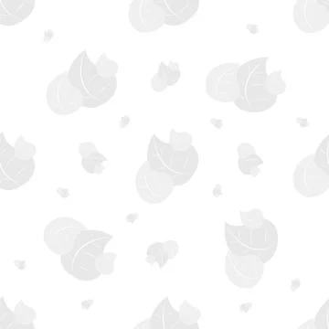 Leaves white seamless background Stock Illustration