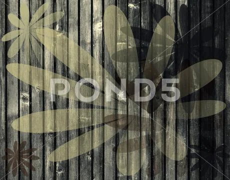 Leaves on wooden background Stock Photos