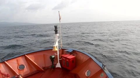 Leaving Andaman By Ship Stock Footage 54503778