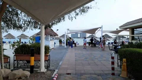 Leaving the Beach Stock Footage 190444769