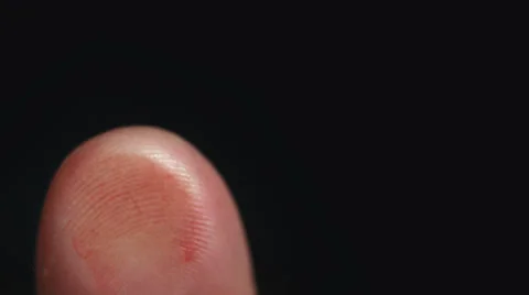 Leaving a bloody finger print on a surface, macro shot Stock Footage 35249983