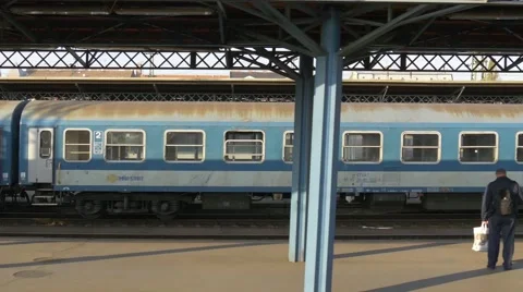 Leaving Budapest Keleti by train Stock Footage 43198460