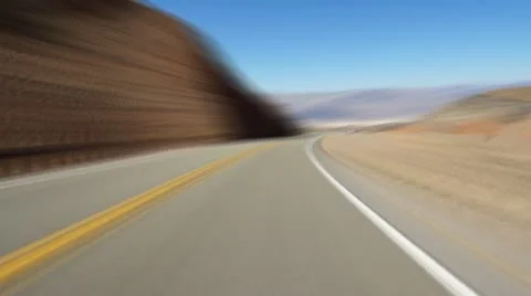 Leaving Death Valley, time-lapse, front view view Video stock 12095896