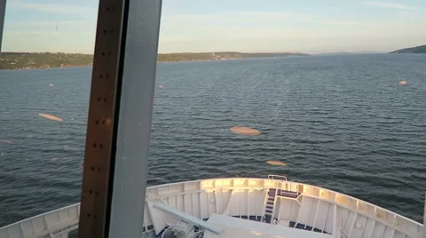 Leaving the harbor of Oslo Video stock 66364515