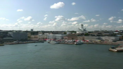 Leaving Helsinki harbor (timelapse) Stock Footage 713102