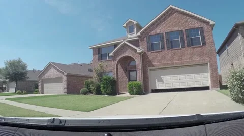 Leaving home commuting from suburbs to work Stock Footage 52320343