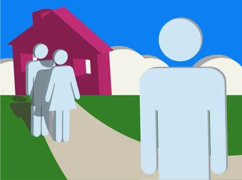 Leaving Home - Independence Stock Illustration
