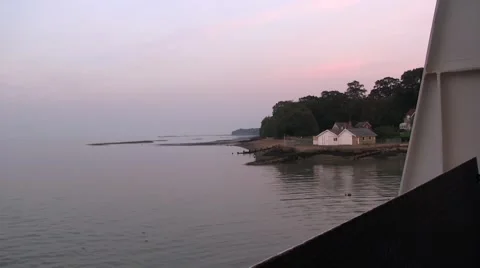 Leaving the island by ferry Stock Footage 41857714