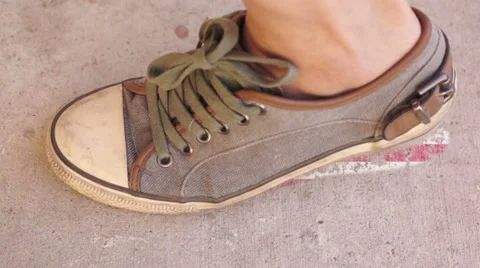 Leaving Mark Footprint USA Stock Footage 38440407