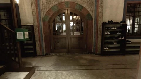 Leaving the Mosque Stock Footage 293016681