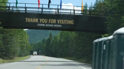 Leaving Mount Van Hoevenberg Stock Footage 158060983