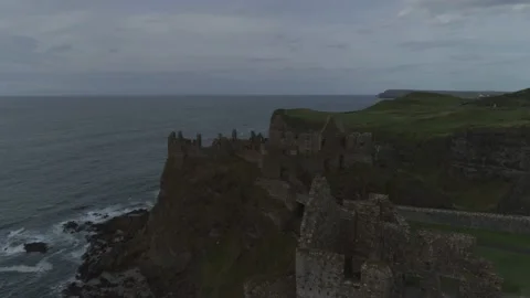 Leaving the ocean coast castle Stock Footage 205223486