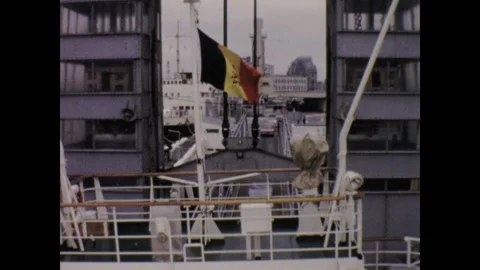 Leaving Oostend on the Princesse Astrid Stock Footage 252736373