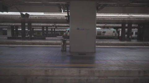 Leaving The Platform In A Highspeed Train In Italy Stock Footage 100455337
