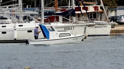 Leaving the port Stock Footage 12562827