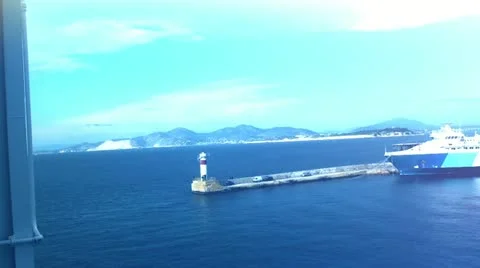 Leaving from the port 库存影片 22376834