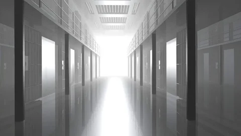 Leaving prison CG animation Stock Footage 83435352