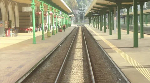 Leaving Train Station Stock Footage 31900068