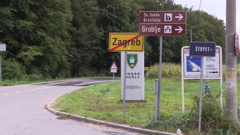 Leaving Zagreb, Croatia Stock Footage 80436995