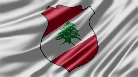 Lebanese flag crest emblem Stockbeeldmateriaal 344031132
