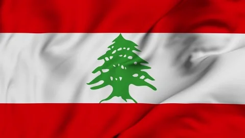 Lebanon 4K waving flag in loop Stock Footage 139565528