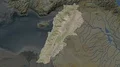 Lebanon and capital circled and zoomed. Satellite 4k or 4k+ Resolution