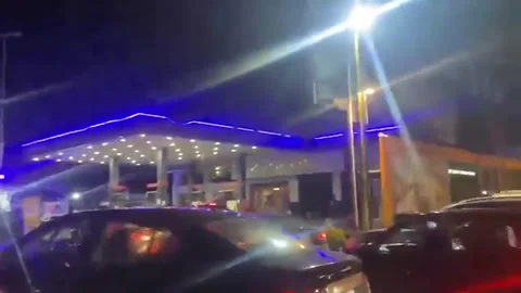 Lebanon: Beirut Drivers Queue at Gas Stations Stock Footage 340546842