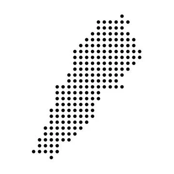 Lebanon dotted vector map Illustrazione stock