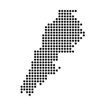 Lebanon dotted vector map Stock Illustration