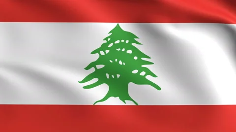 Lebanon Flag Background 4k Vidéo 68735042