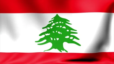 Lebanon Flag. Background Seamless Looping Animation. 4K High Definition Video Stock Footage 71966864