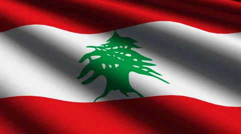 Lebanon flag close up Stock Footage 927031