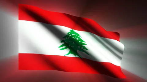 Lebanon Flag Stock Footage 888322