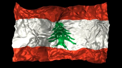 Lebanon flag Stock Footage 110820790