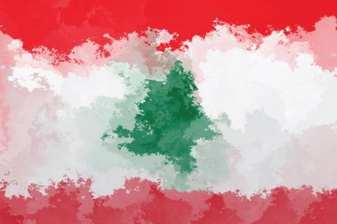 Lebanon flag Stock Illustration