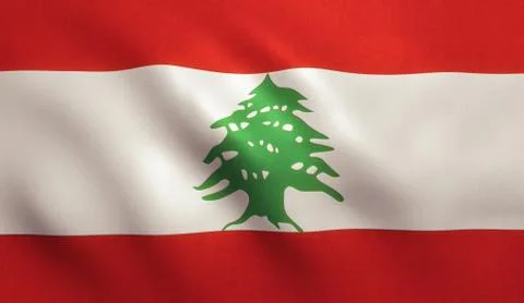 Lebanon Flag Stock Illustration