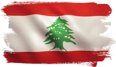 Lebanon Flag Stock Illustration