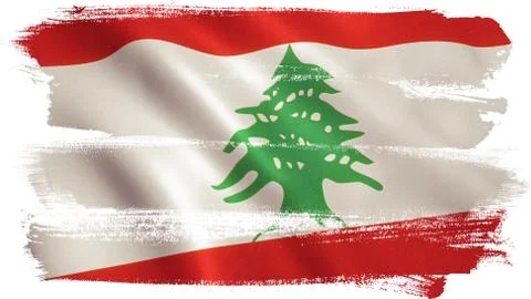 Lebanon Flag Stock Illustration