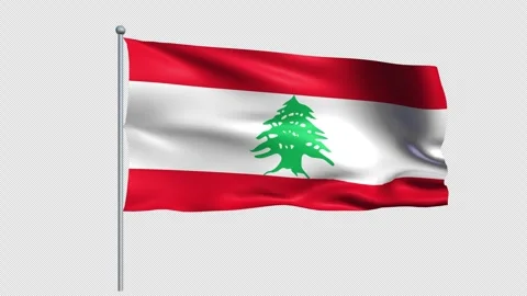 Lebanon flag - Pack 1 Stock Footage 343842535