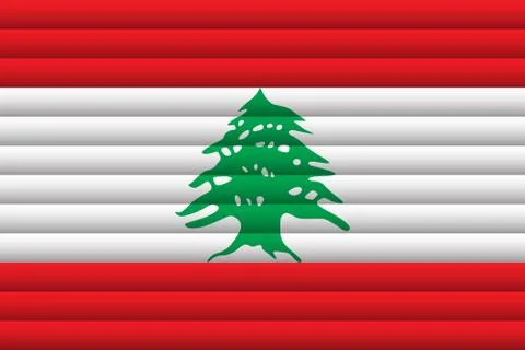 Lebanon Flag. Vector Illustration. Stock Illustration