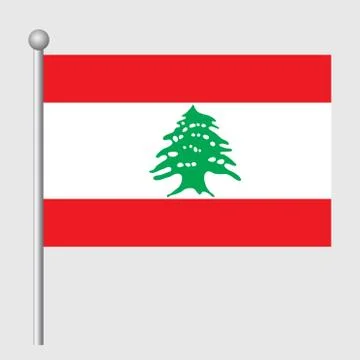 Lebanon flag vector template background realistic copy Stock Illustration
