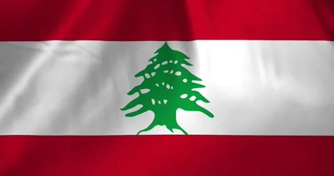 Lebanon flag waving with the wind background loop video animation 스톡 동영상 327172318