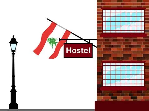 Lebanon Hostels Vector Illustration Stock-Illustration