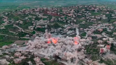Lebanon: IDF Commando Units Destroy Around 70 Hezbollah Sites In Southern... Stock Footage 332881978