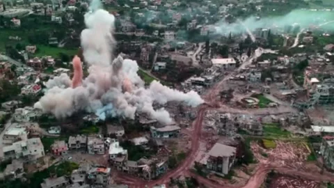Lebanon: IDF Destroys 200 Terrorist Infrastructures In Southern Lebanon Stock Footage 331549341