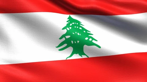 Lebanon Looping Flag 4K Vídeos de archivo 108060971