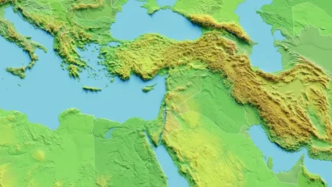 Lebanon Map 3D animated with Borders Stock-Footage 348527483